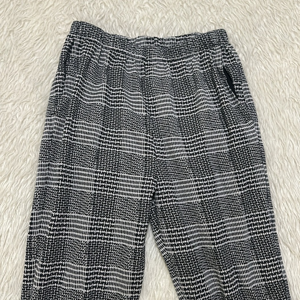Lands End Elastic sport knit straight leg plaid pants trousers size small tall - Picture 2 of 5